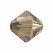 Swarovski Elements Perlen Bicones 4mm Crystal Bronze Shade beschichtet 100 Stück